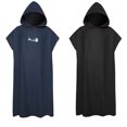 thumbnail image 4 of Yingyy Bathrobe Windproof Fast Drying Replacement Swim Reusable Sports Short Sleeve Men Women Hooded Solid Color Beach Seaside Pool Swimming Robe Black, 4 of 9