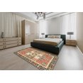 thumbnail image 4 of Ahgly Tapis Rectangulaire Abstrait Intérieur Marron Sienne Foncé, 4 Pieds x 6 Pieds, 4 of 6