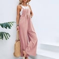 thumbnail image 1 of TIMIFIS Womens Baggy Jumpsuits Solid Color Wide Leg Overalls Fashion Casual Loose Cute Rompers Pants with Pockets, 1 of 6