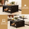 thumbnail image 4 of GUNAITO Lift Top Coffee Table with Storage Cabinet and 2 Compartments for Living Room, Black, 31.5''Hx31.5''W in, 4 of 8