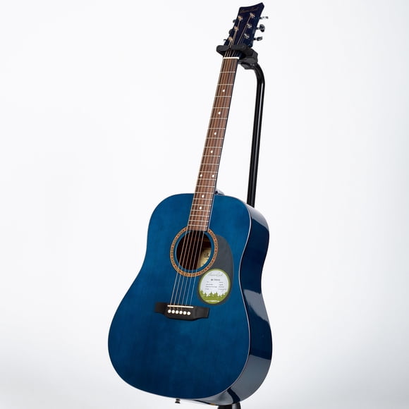 BeaverCreek BCTD101TB Acoustic Guitar - Transparent Blue