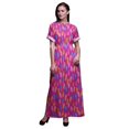 thumbnail image 1 of Bimba Robe Longue en Rayonne Colorée à Plumes pour Femmes Boho Plage Cocktail Fête Maxi Fendue-TG, 1 of 1