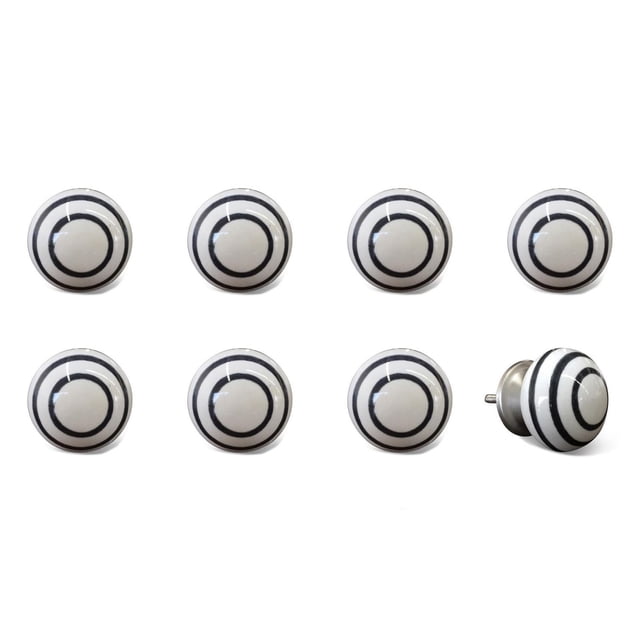 KNOB-IT VINTAGE HANDPAINTED CERAMIC KNOBS (8 Pack) K000001