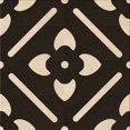 thumbnail image 1 of Ahgly Company Tapis d'Intérieur Lavable en Machine Carré Transitionnel Amande Foncé, 4 Pieds Carré, 1 of 7