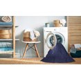 thumbnail image 2 of Ahgly Tapis d'Intérieur Lavable en Machine Carré Transitionnel Bleu Nuit, 5 Pieds Carré, 2 of 7