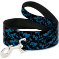 thumbnail image 1 of Dog Leash Bat Signals Stacked Blue Black 4 Feet Long 1.0 Inch Wide, 1 of 3