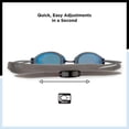 thumbnail image 2 of Dolfino Pro Launch Adult Swim Goggle - Blue/Silver, 2 of 7