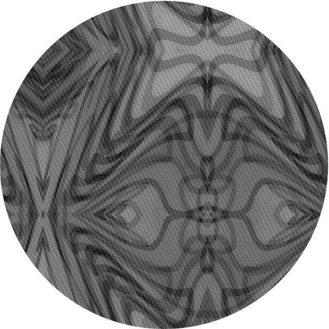 Ahgly Tapis Rond Lavable en Machine Intérieur Transitionnel Gris Platine, 4 Pieds Rond