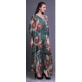thumbnail image 3 of Bimba Kaftan Long de Plage à Fleurs pour Femmes, Tenue de Plage, Couvre-Maillot de Bikini, Robe Maxi - TG-3X, 3 of 5