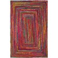 thumbnail image 1 of Safavieh Braided Collection BRD210A Handmade Boho Reversible Cotton Area Rug, 6' x 9', Red / Multi, 1 of 5