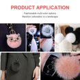thumbnail image 1 of Fuzzy Ball Keychain Supple Comfortable Lovely Key Rings Adorable Practical Key Chains Women for Children Adults Elderly Students Beige 6cm, 1 of 6