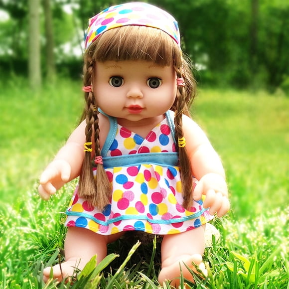 EGNMCR 11.02in Cute Vinyl Simulation Doll Soft Rubber Baby Toys Kindergarten Early Education Dolls For Boys And Girls Gifts Vinyl doll