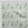 thumbnail image 4 of oneOone Silk Tabby Green Fabric Deer Craft Projects Decor Fabric Printed By The Yard 42 Inch Wide, 4 of 5