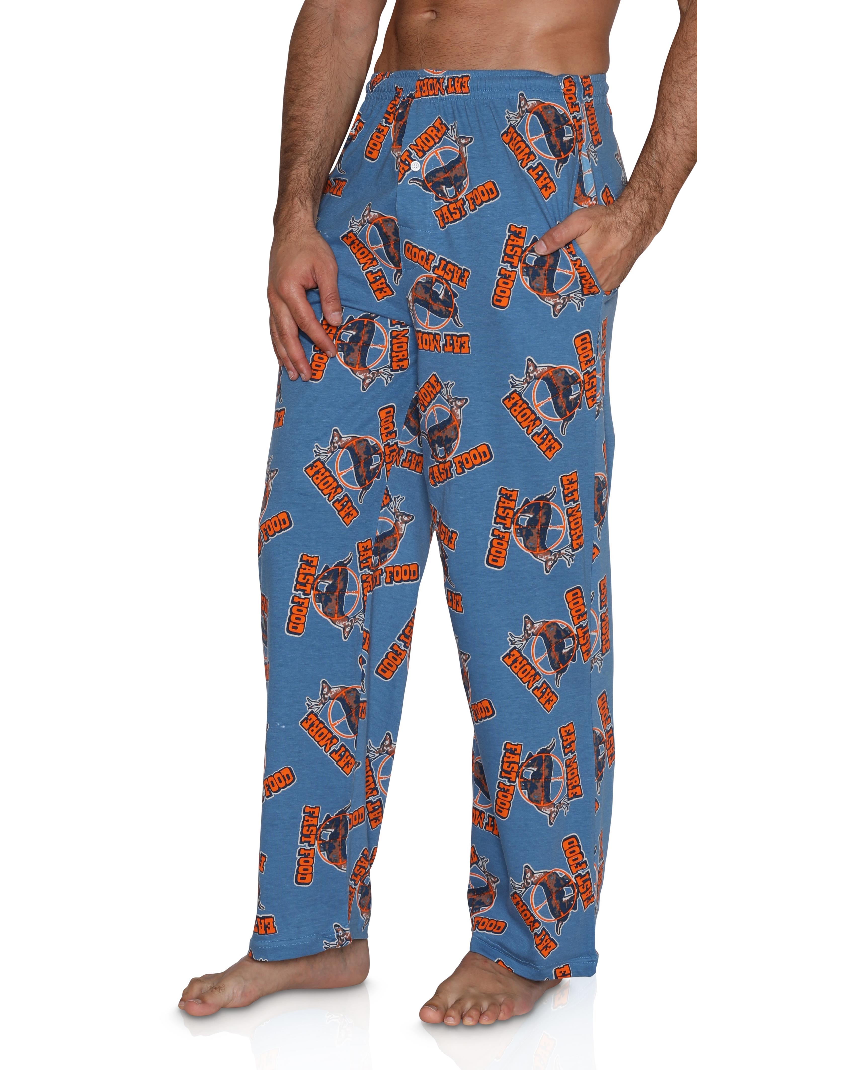 Fun Boxers Pantalon de Pyjama et de Détente pour Hommes à Imprimés Amusants de Pêche