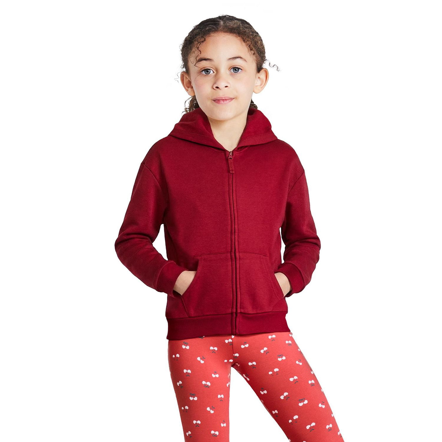 Haut à capuchon zippé sur la longueur George pour filles