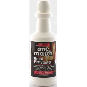 Rutland 49 CampFire Starter One Match (R) For Use In Fireplaces/ Campfires/ Fire Pits/ Barbecue Grills/ Charcoal/ Chimneys/ Wood/ Pellet/ Coal/ Corn Stoves; Gel Type; 16 Fluid Ounce; Single