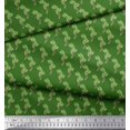 thumbnail image 2 of Soimoi Green Viscose Chiffon Fabric Palm Tree Print Sewing Fabric Yard 42 Inch Wide, 2 of 5