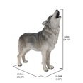 thumbnail image 3 of Standing Howling Wolf Garden Statue Life Size Garden Decor, 3 of 6