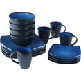 thumbnail image 4 of Gibson Elite Soho Lounge Square 16 Piece Stoneware Dinnerware Set, Blue Bella Blue/Black, 4 of 6