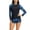 Navy, variant on Pisexur Womens Two Piece Swimsuit 2024 Tankini Bathing Suits Rash Guard Long Sleeve Bathing Suit UV Block Swimsuits Boy Shorts Bottom Swim Shirt