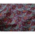 thumbnail image 4 of oneOone Silk Tabby Fabric Leaves & Floral Block Print Sewing Fabric BTY 42 Inch Wide, 4 of 5
