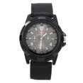 thumbnail image 2 of 2 Pcs Montre Quartz Décontractée avec Bracelet en Nylon Doux Réglable Montre-Bracelet de Sport pour Hommes, 2 of 8