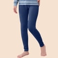 thumbnail image 2 of Kids Solid Color Warm Leg Binding Elastic Waist Long Pants Medium and Large Comfortable Leggings, 2 of 4