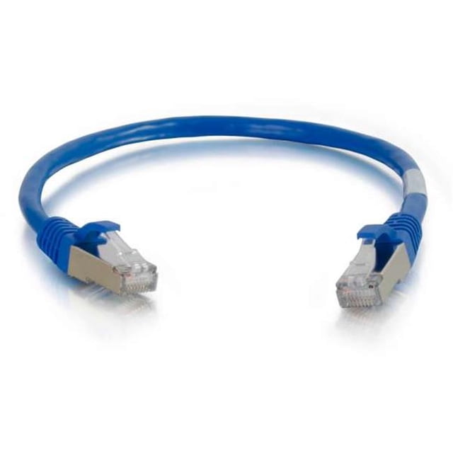 Câble de Réseau Ethernet Cat6 de 30 Pi Sans Accroc avec Blindage-STP - Bleu