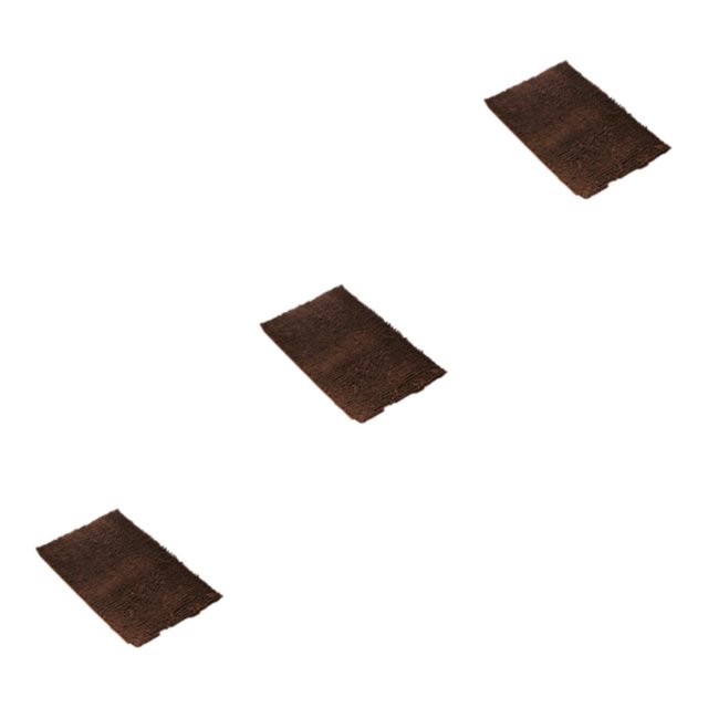 Youkk Polyester Chenille Bath Mat - Strong Water Absorption Exquisite Crafted Soft Texture No Shedding Coffee 40cm*60cm 3Set