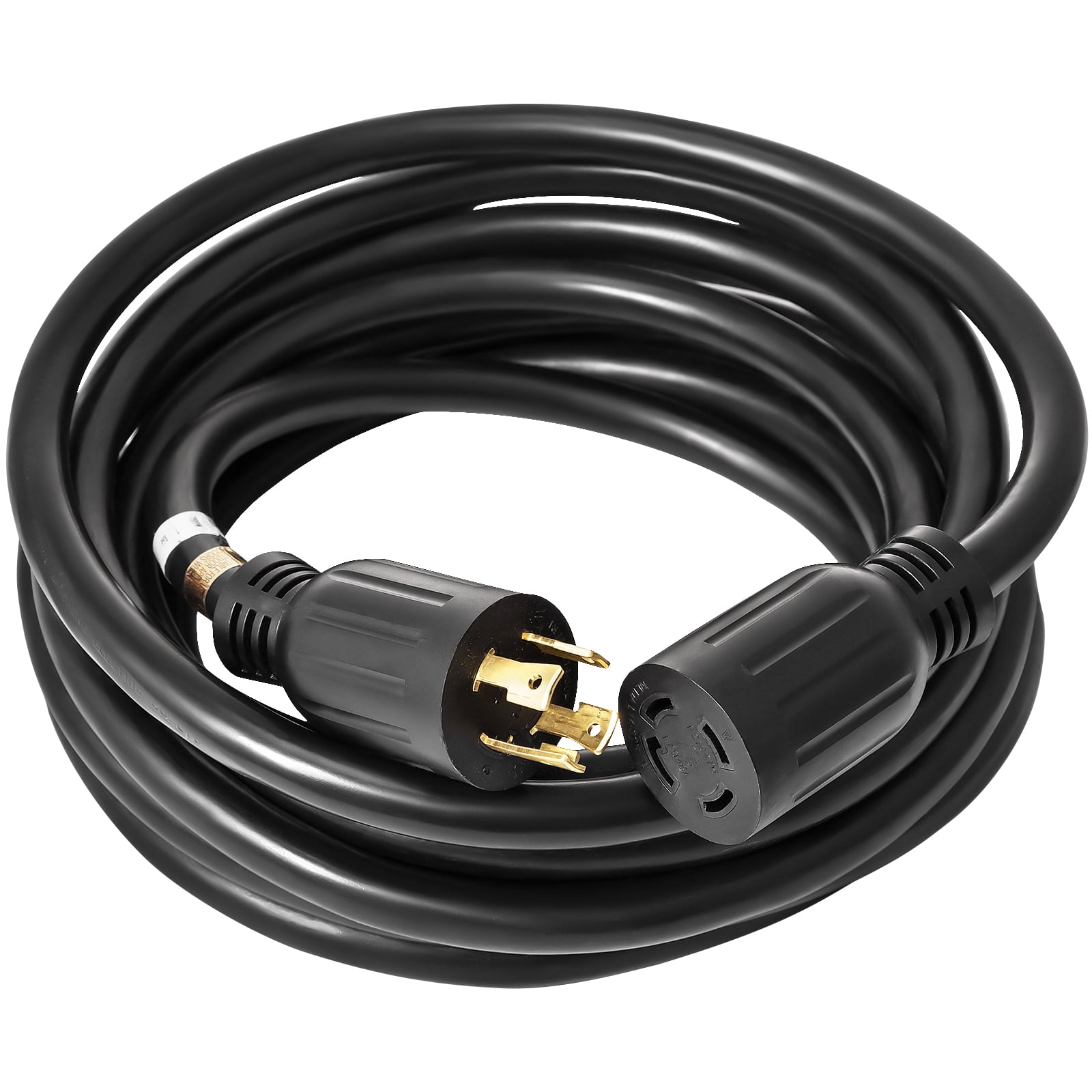 KFFKFF 50-foot 30 Amp Generator Power Cable, SJTW 10 Gauge 4-Prong, NEMA L14-30P 125/250V, Robust Generator Extension Wire with Secure Twist Lock Connector