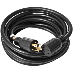 KFFKFF 50-foot 30 Amp Generator Power Cable, SJTW 10 Gauge 4-Prong, NEMA L14-30P 125/250V, Robust Generator Extension Wire with Secure Twist Lock Connector