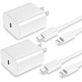 thumbnail image 4 of For Apple iPhone 14 13 12 11 Super Fast Lightining Charging cable with 20W Adapter USB C 3 FT Wall Charger Compatible with iPhone 14/14 Pro13/13Pro/12/12 Pro/11/11Pro 2 pack, 4 of 6