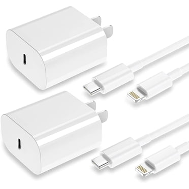 Chargeur de Téléphone 2Pacsk Câble de Chargement 3 Pi et Chargeur Mural Adaptateur d'Alimentation Bloc Prise Compatible iPhone14/13 12 pro max 11 X/8/8 Plus/7/7 Plus/6/6S/6 Plu/5S/SE/Mini/Air