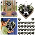 thumbnail image 4 of Door Hanging Decoration for Front Door - Heart Shaped Sign with Last Name Initials Farmhouse Wreath for Exterior 26 Letters Spring Seasonal Outdoor Home, 4 of 4