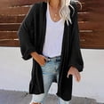 thumbnail image 2 of AherBiu 3/4 Sleeve Cardigan Sweaters for Women Open Front Ribble Knit Outwear Jackets Loungewear, 2 of 6