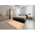 thumbnail image 4 of Ahgly Company Tapis d'Intérieur Carré Abstrait Marron Or, 6 Pieds Carré, 4 of 6