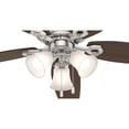 thumbnail image 2 of Hunter Builder 52" Low Profile Ceiling Fan with 3 LED Lights, Brushed Nickel, 2 of 8