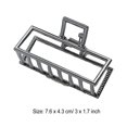 thumbnail image 2 of maskred Fashion Claw Clips Large Simple Style Handy Simple Style Sturdy Exquisite Accessories Barrettes for Women Dark Blak/Rectangle 1Set, 2 of 6