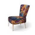 thumbnail image 3 of Designart "VORTEX Kaleidoscope I" Gold Abstract Upholstered Accent Chair - Modern Arm Chair For Bedroom, 3 of 7