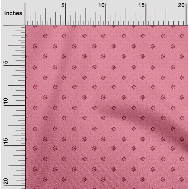 oneOone Georgette Viscose Fabric Geometric & Floral Block Print Fabric By Yard 42 Inch Wide