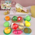 thumbnail image 2 of New Simulation Kitchen Pretend Toy Classic Game Montessori Educational Toy For Children Kids Gift Cutting Fruit Vegetable Set, 2 of 7