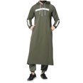 thumbnail image 1 of RKSTN Jackets for Men Mode Automne Nouvelle Robe à Manches Longues à Capuche avec Cordon de Serrage Rétro Rayée avec Poches Manteaux pour Hommes, 1 of 4