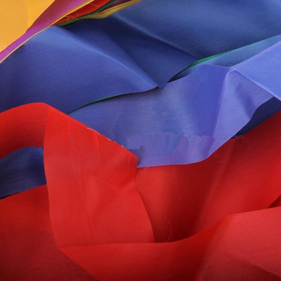 12 Pieces Kids Rainbow Color Gymnastic Ribbon Accessories Rainbow Portable Reusable Colorful Dancing Nylon Rope Practise Sports Accessories