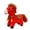 E, variant on Horse Pet Toy, Symbolizing Wealth and Good Fortune, Red, with Gift Box, Approximately 23-25 Cm Tall. [Bulk Discounts Available]