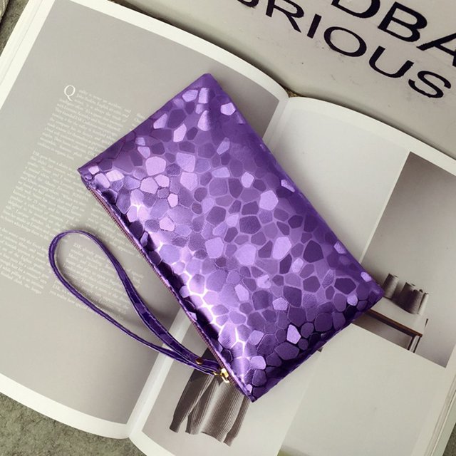 Women Wallet PU Leather Purses geometric pattern zip wallet Zipper Closing wallet Handbag Girl Ladies Geometric Pattern Handbag
