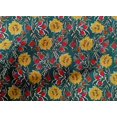 thumbnail image 4 of oneOone Cotton Poplin Fabric Leaves & Floral Block Print Fabric BTY 56 Inch Wide, 4 of 5
