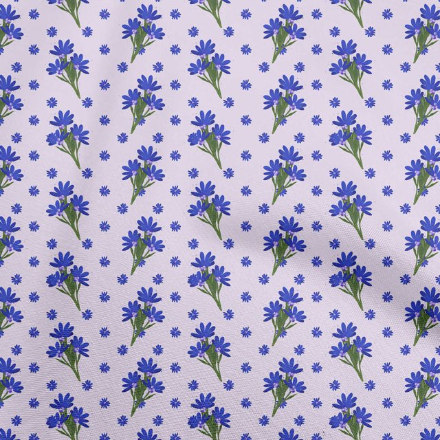 oneOone Viscose Chiffon Light Violet Fabric Floral Sewing Craft Projects Fabric Prints By Yard 42 Inch Wide