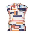 thumbnail image 4 of Pompotops Mode Femmes Été Sans Manches Bandage Chandail Imprimé Blouse Décontractée, 4 of 8