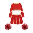 thumbnail image 4 of Sxiwei Kids Girls Cheerleading Uniform Cheer Outfits Metallic Patchwork Competition Performance Costume C01 12, 4 of 5