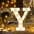 thumbnail image 1 of Birdeem Alphabet Led Letter Lights Light Up White Plastic Letters Standing Hanging A-M &, 1 of 1